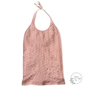 Free People Intimately Halter Top - M/L Soft Pink